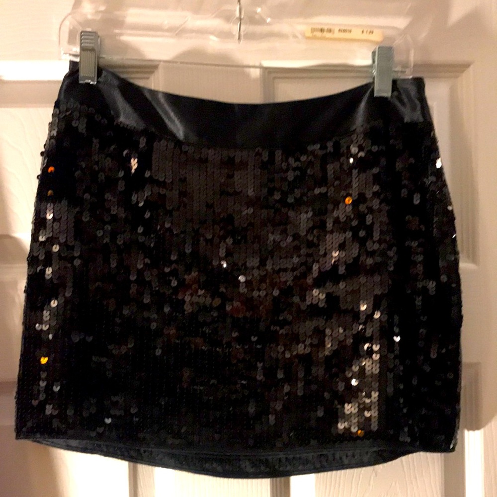 Express black sequins mini skirt size 2